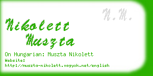 nikolett muszta business card